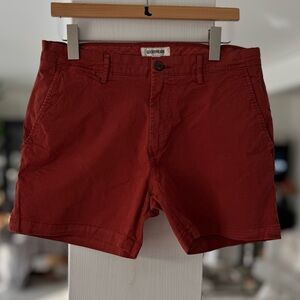 Goodthreads Men's Brick Red Flat Front Shorts